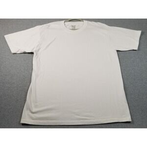 Kirkland Signature T-Shirt Mens XL White Cotton Short Sleeve Crew Neck Basic Tee